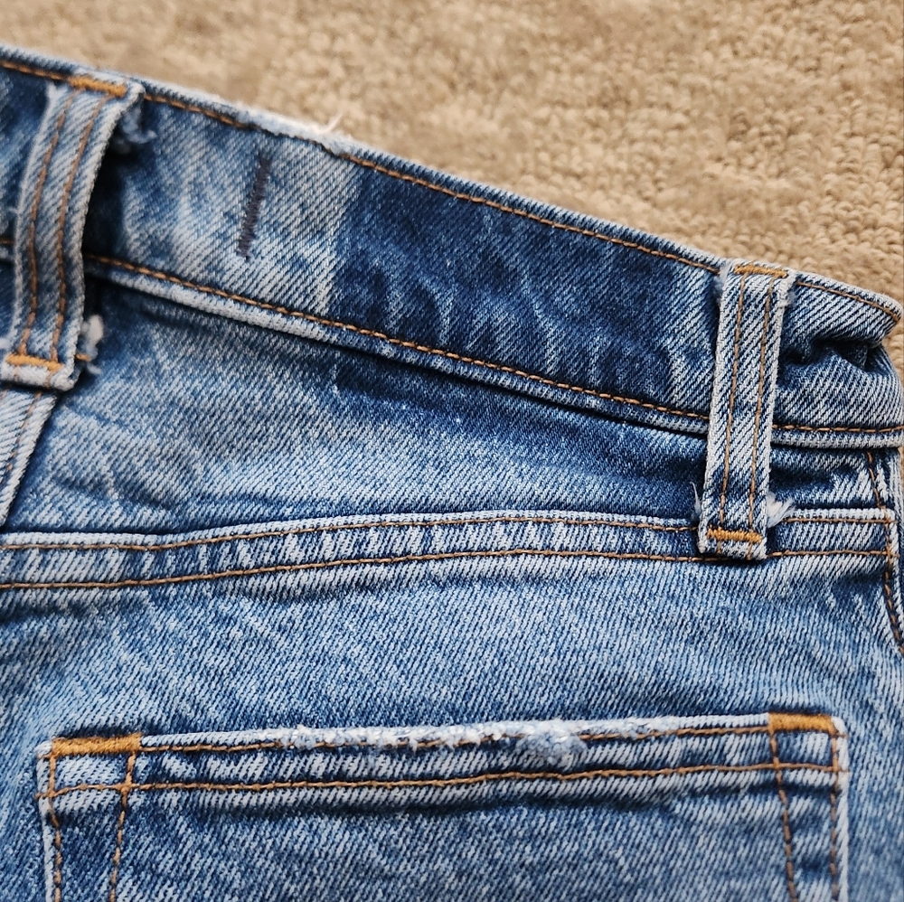 ABERCROMBIE '90s straight ultra high rise distressed curve love jeans 25/0 short - Picture 7 of 10